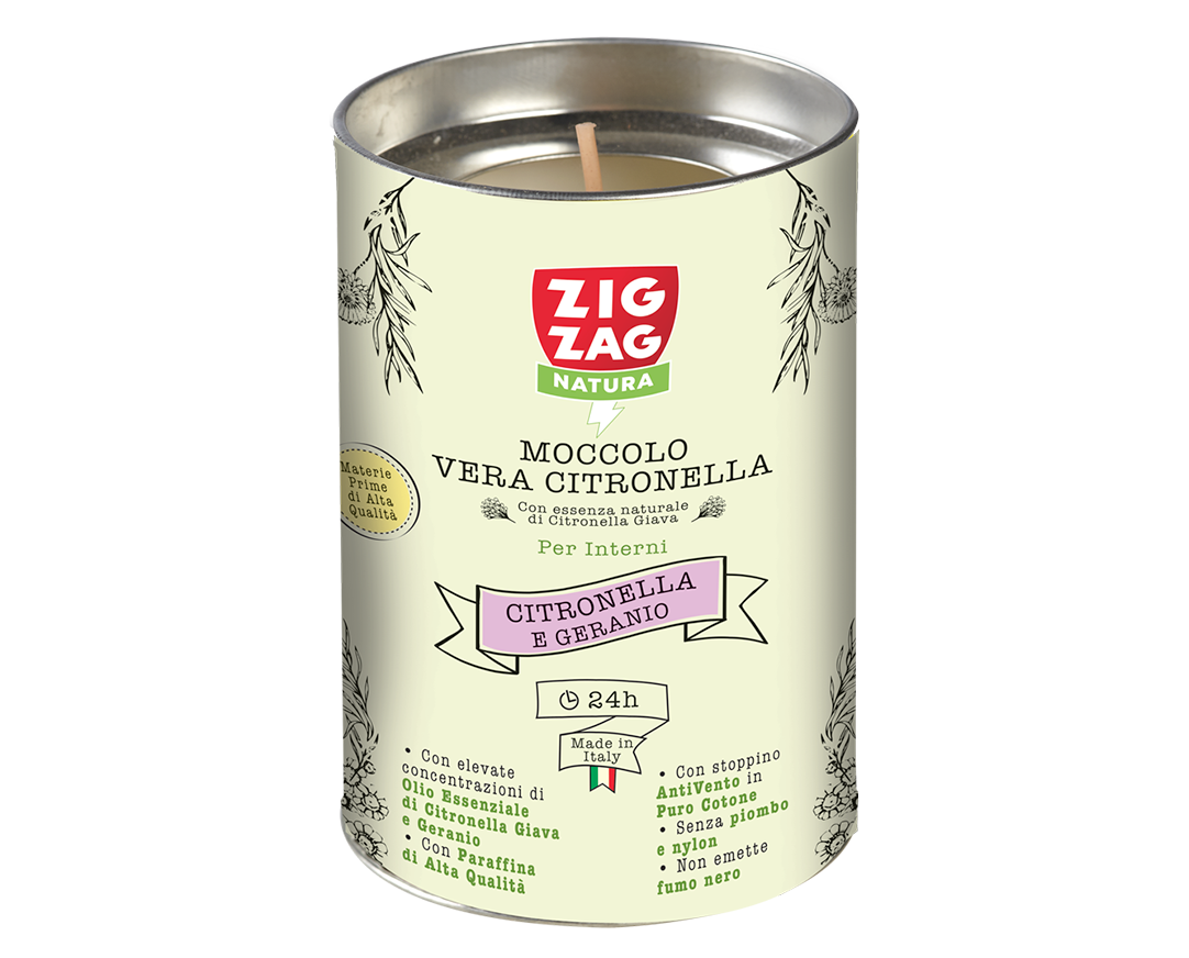 MOCCOLO PER INTERNI - CITRONELLA E GERANIO